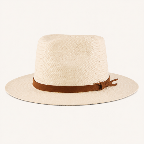 Knotted Belt Woven Fedora Hats