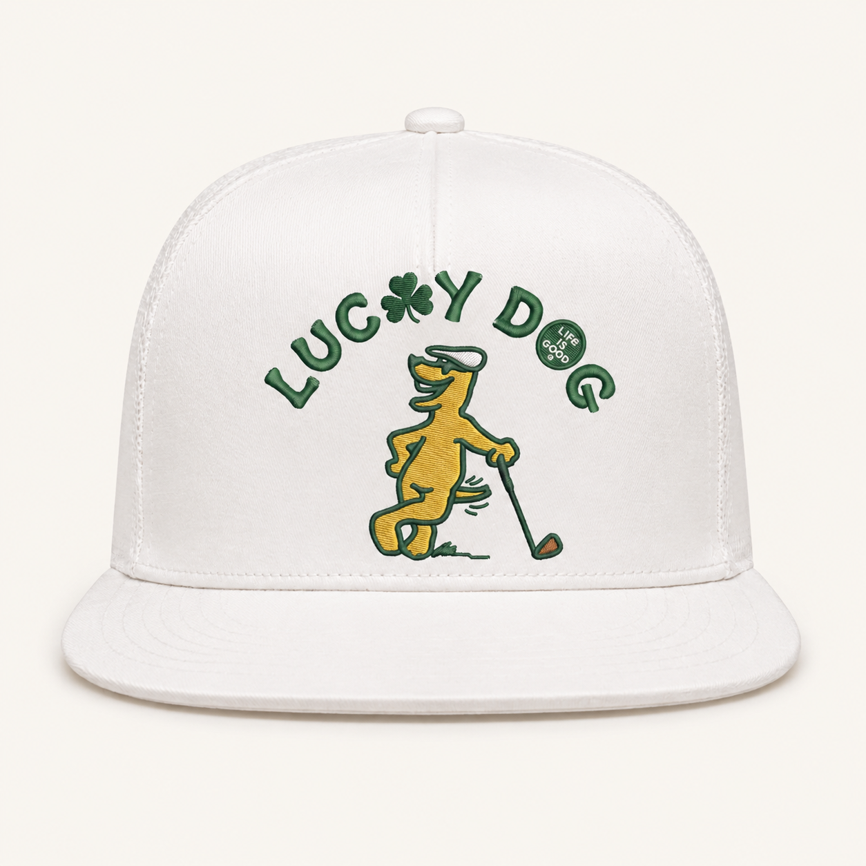 Lucky Dog Golf Embroidery Mesh Back Hat