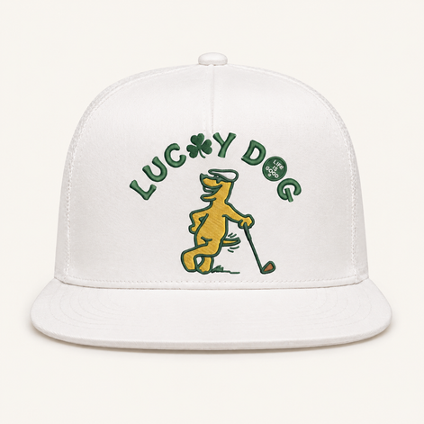Lucky Dog Golf Embroidery Mesh Back Hat