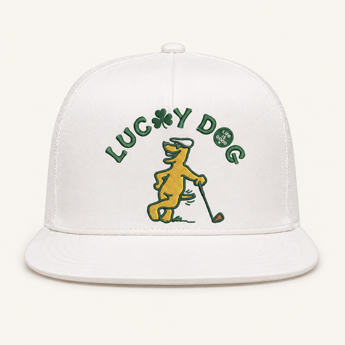 Lucky Dog Golf Embroidery Mesh Back Hat