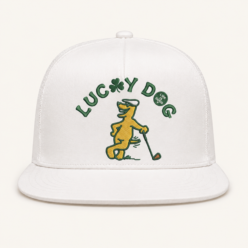 Lucky Dog Golf Embroidery Mesh Back Hat