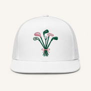 Golf Bouquet Embroidery Mesh Back Hat