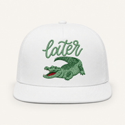 Alligator Later Embroidery Flat Brim Caps