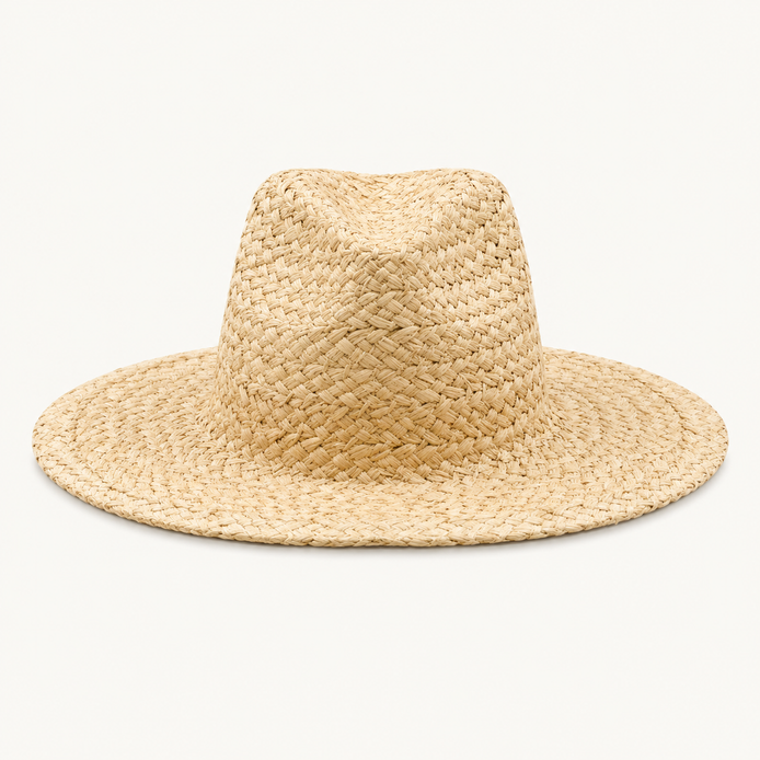 Minimalist Wide Brim Straw Fedora Hats