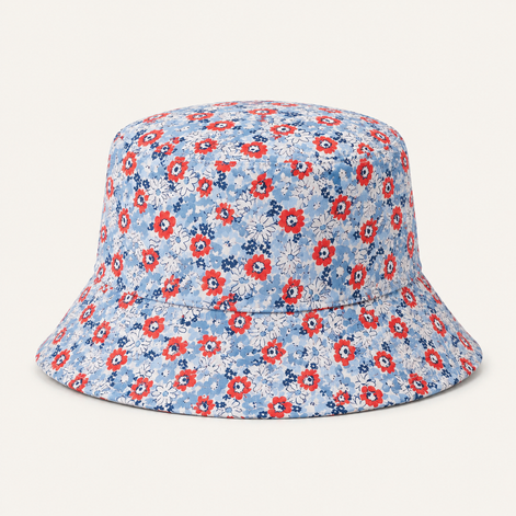 Vintage Floral Print Bucket Hats