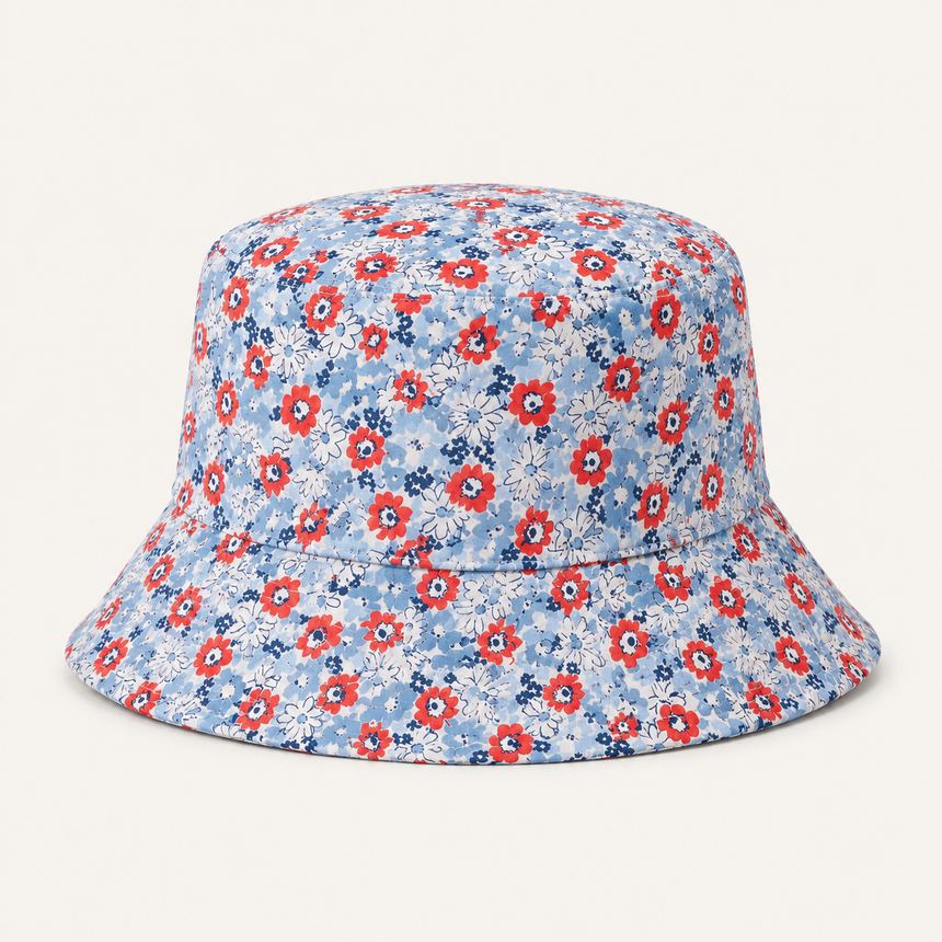 Vintage Floral Print Bucket Hats