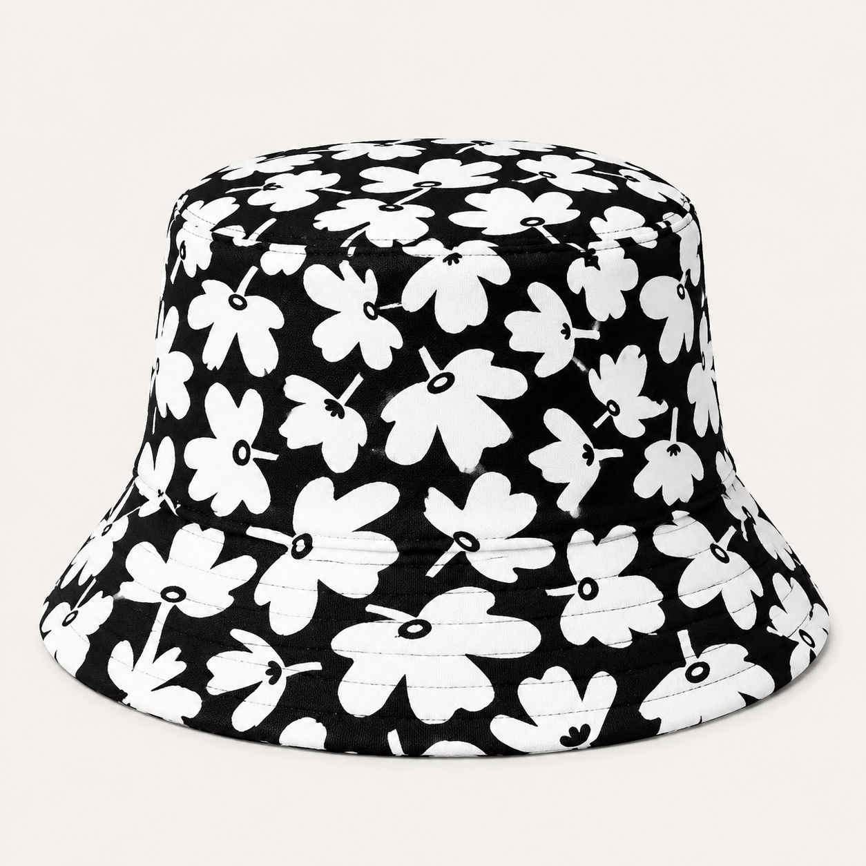 Minimalist Floral Print Bucket Hats