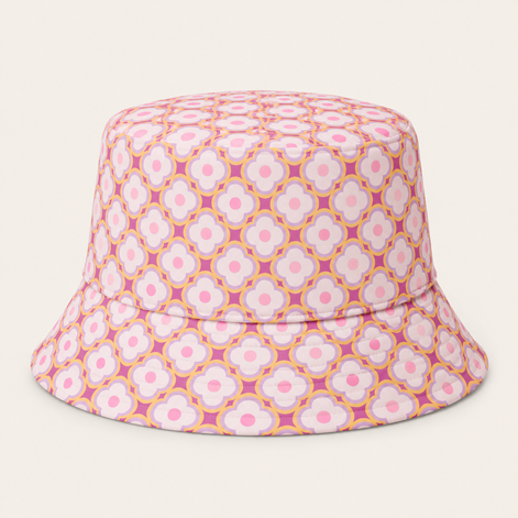 70s Retro Floral Print Bucket Hats