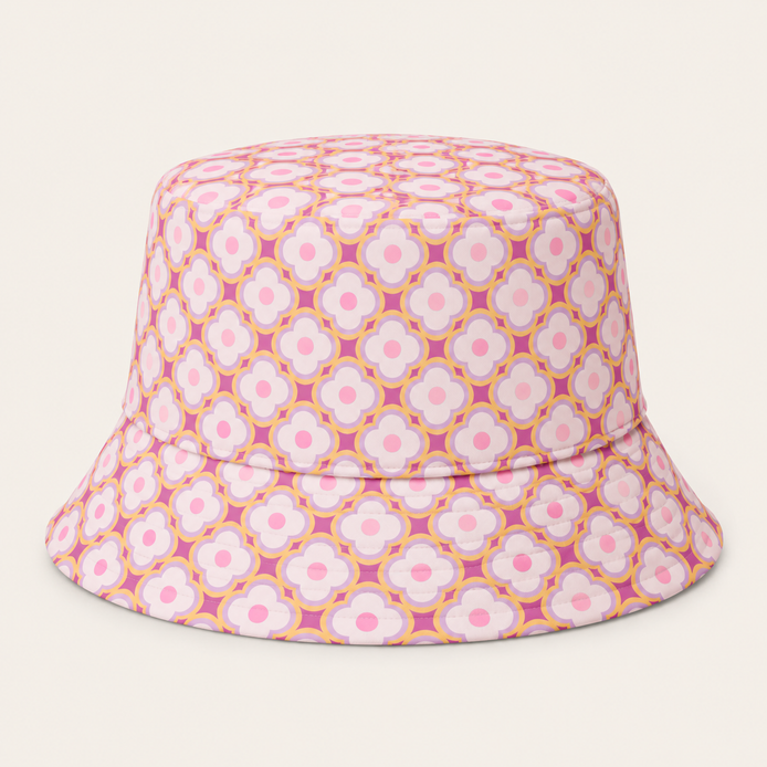 70s Retro Floral Print Bucket Hats