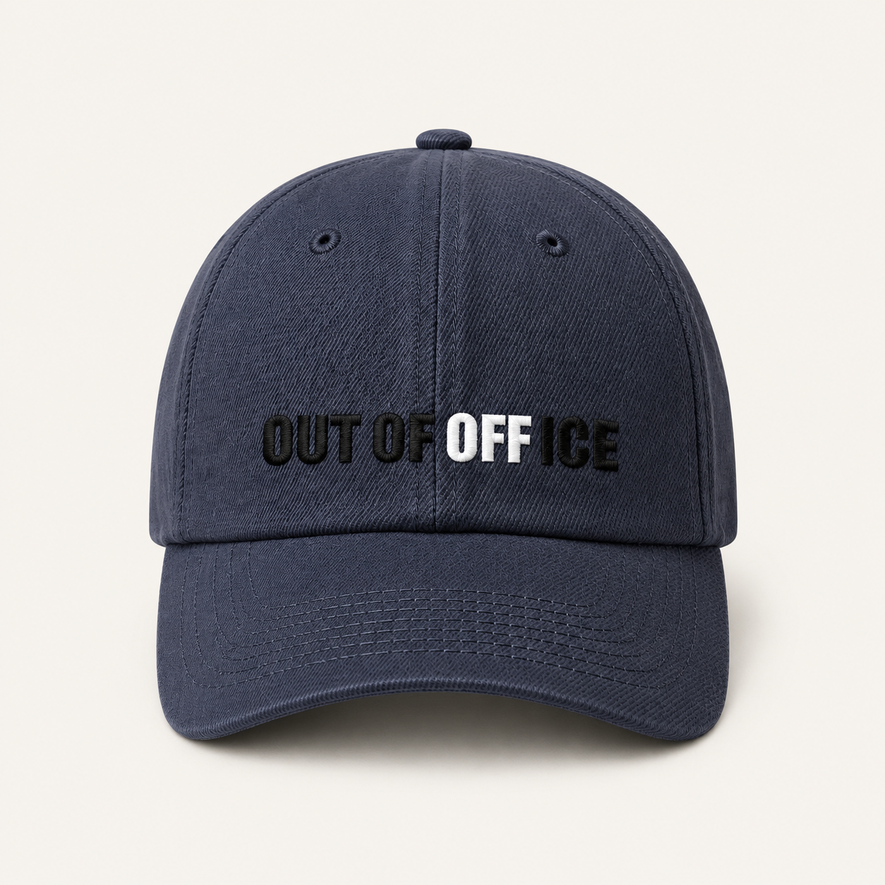Typography Embroidered Baseball Caps