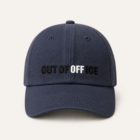 Typography Embroidered Baseball Caps