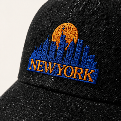 Retro New York Skyline Baseball Caps
