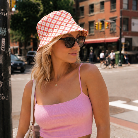 70s Retro Floral Print Bucket Hats