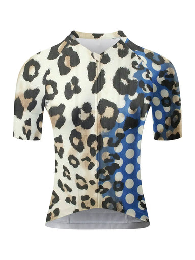 "Cobalt Cheetah" Pop-Art Leopard Performance Aero Jersey