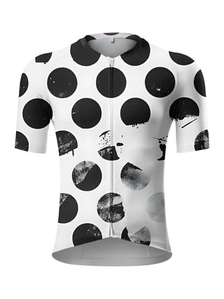 "Monochrome Ink" Deconstructed Polka Dot Cycling Jersey