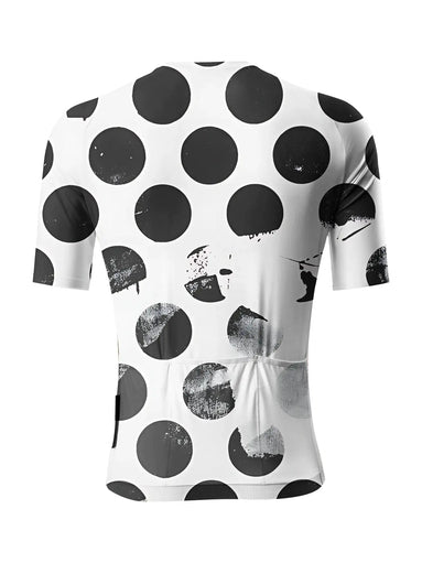 "Monochrome Ink" Deconstructed Polka Dot Cycling Jersey