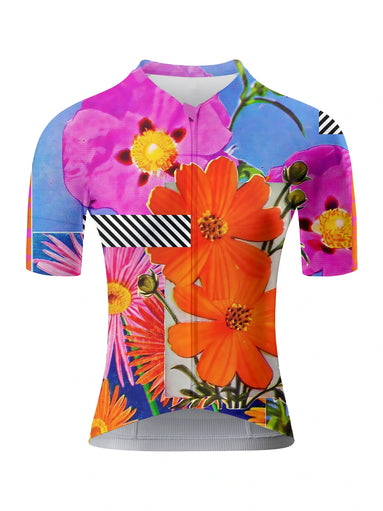 "Vibrant Bloom" All-Weather Pop-Art Pro Aero Jersey