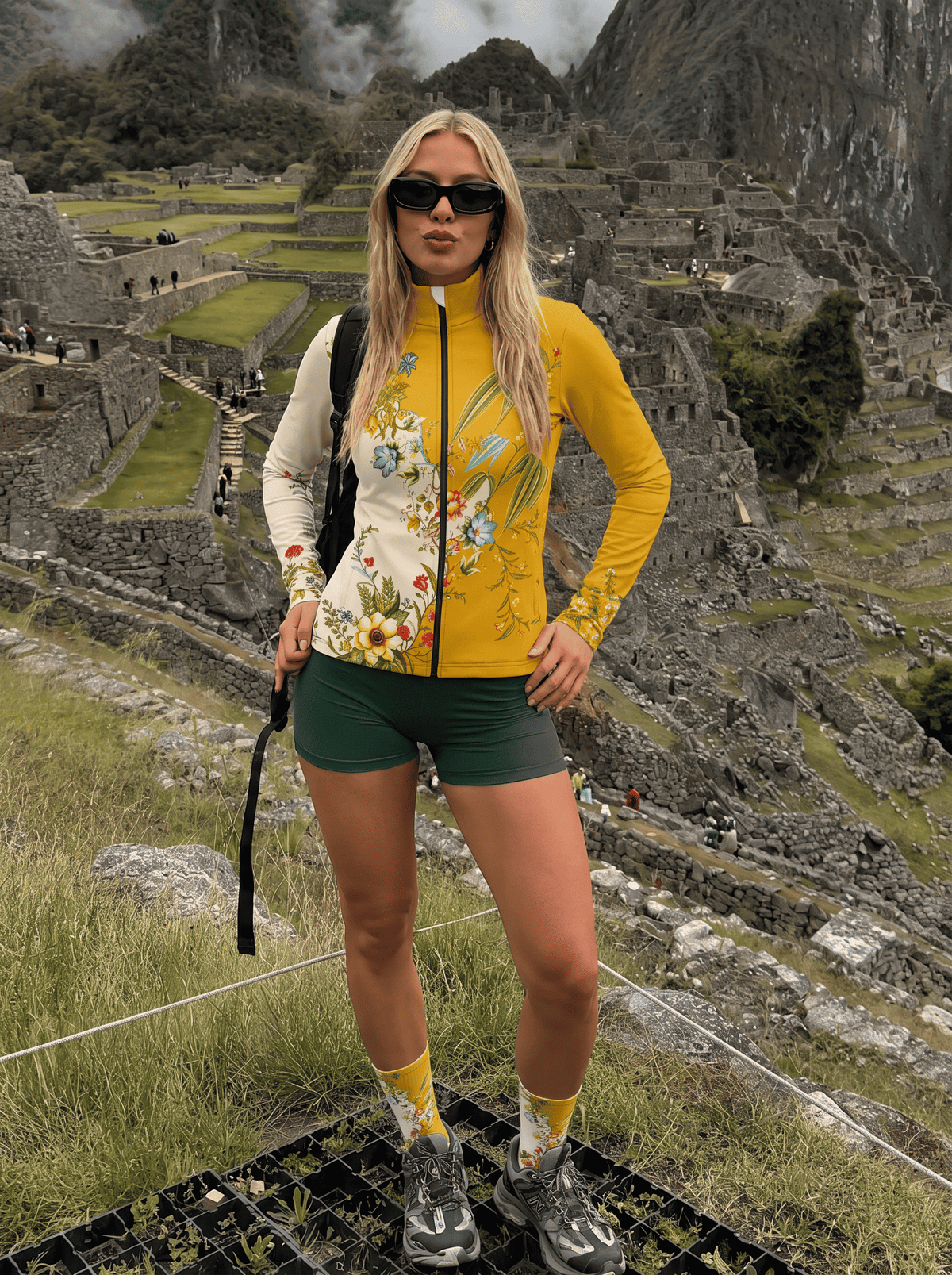 Golden Botanical Garden Windproof Jacket
