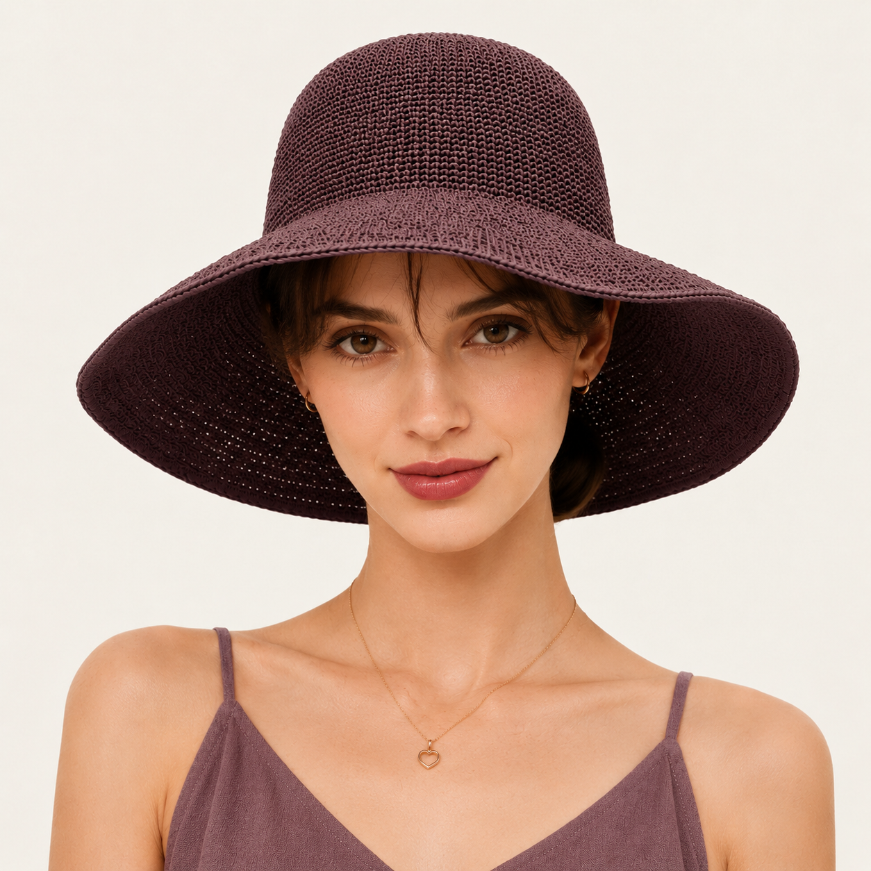 Packable Paper Straw Sun Hat