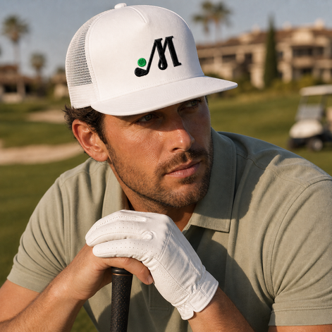 Golf Letter M Embroidery Baseball Caps