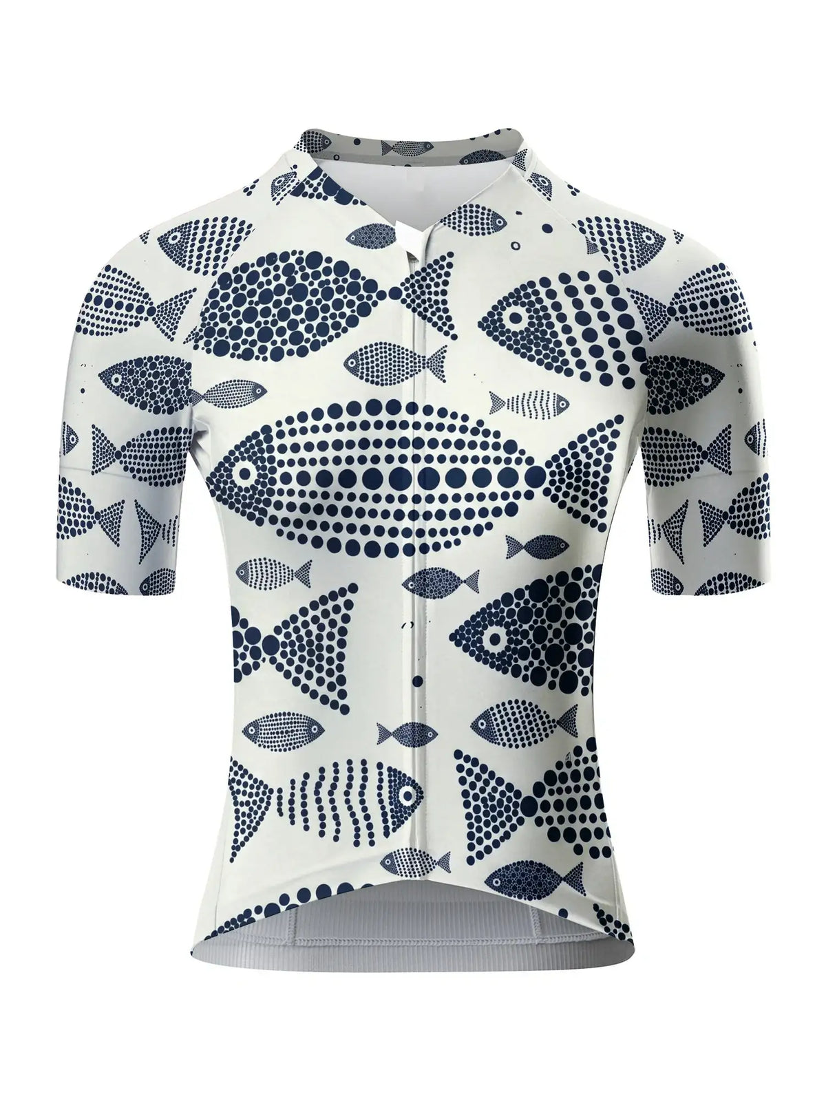 Breathable Artistic Fish Print Jersey