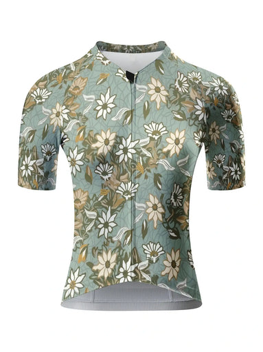 Artistic Retro Floral Performance Cycling Jersey