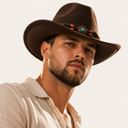 Beaded Western Cowboy Hat