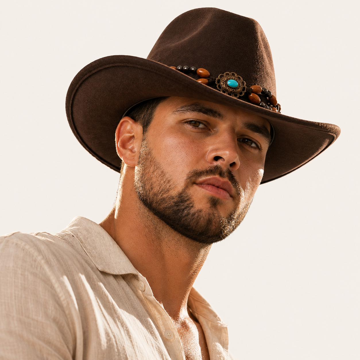 Beaded Western Cowboy Hat