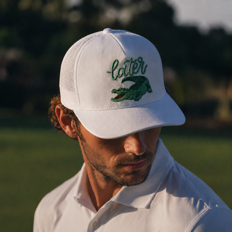 Alligator Later Embroidery Flat Brim Caps