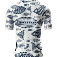Breathable Artistic Fish Print Jersey