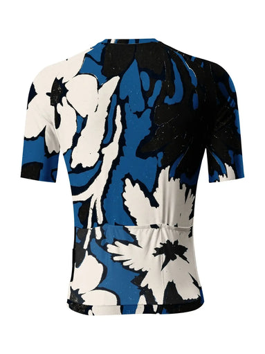 Bold Retro Floral Short Sleeve Cycling Jersey