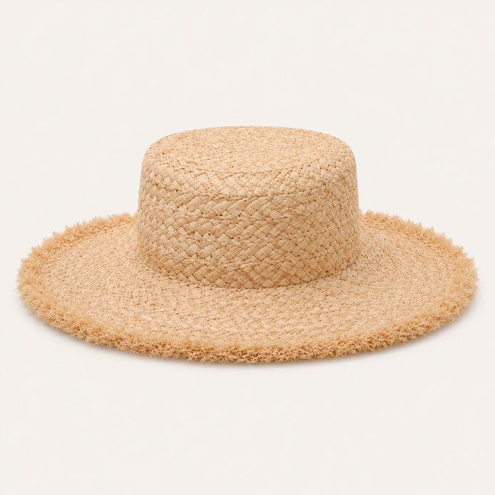 Frayed Straw Sun Hat