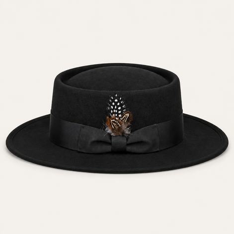 Vintage Feather Pork Pie Hats