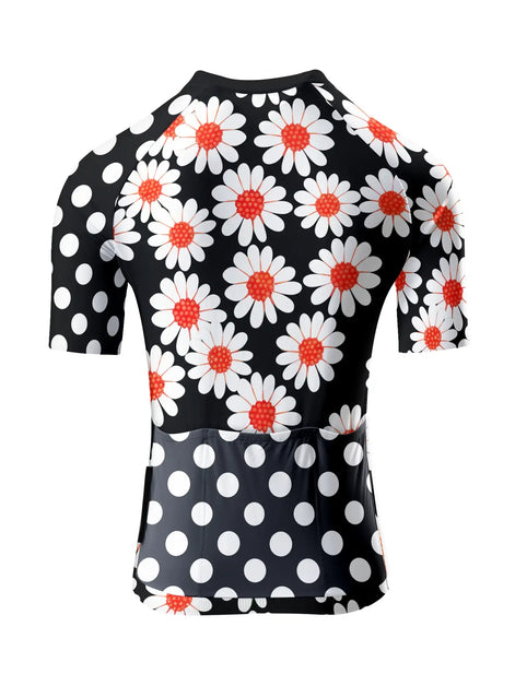 Retro Daisy & Polka Dot Fusion Heritage Cycling Jersey