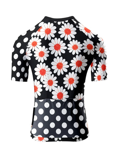 Retro Daisy & Polka Dot Fusion Heritage Cycling Jersey