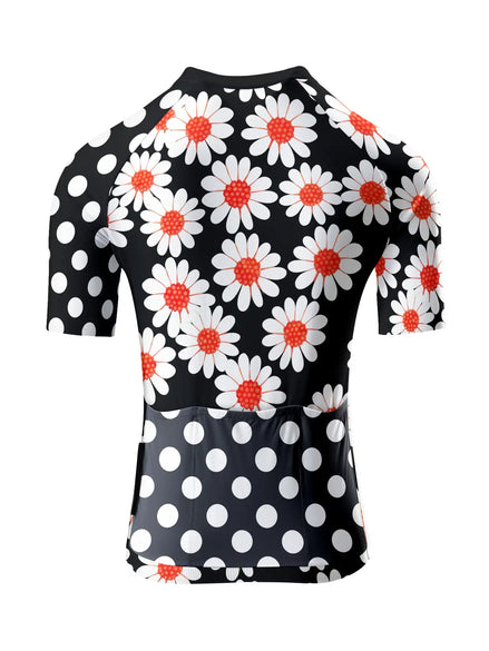 Retro Daisy & Polka Dot Fusion Heritage Cycling Jersey