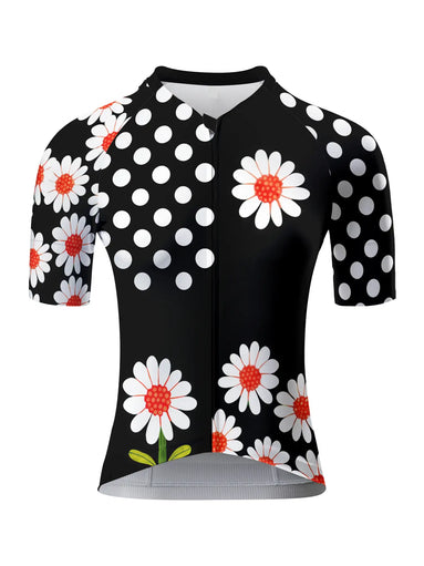 Retro Daisy & Polka Dot Fusion Heritage Cycling Jersey