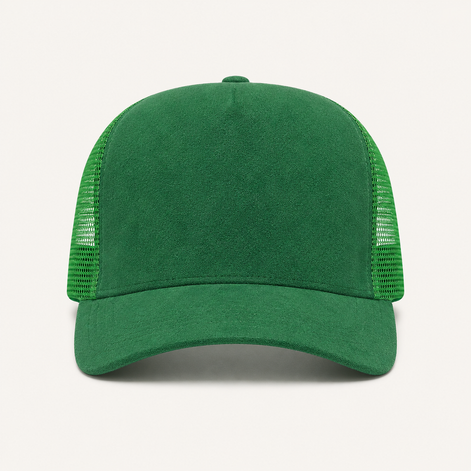 Red Suede Trucker Cap