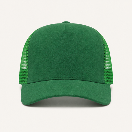 Red Suede Trucker Cap