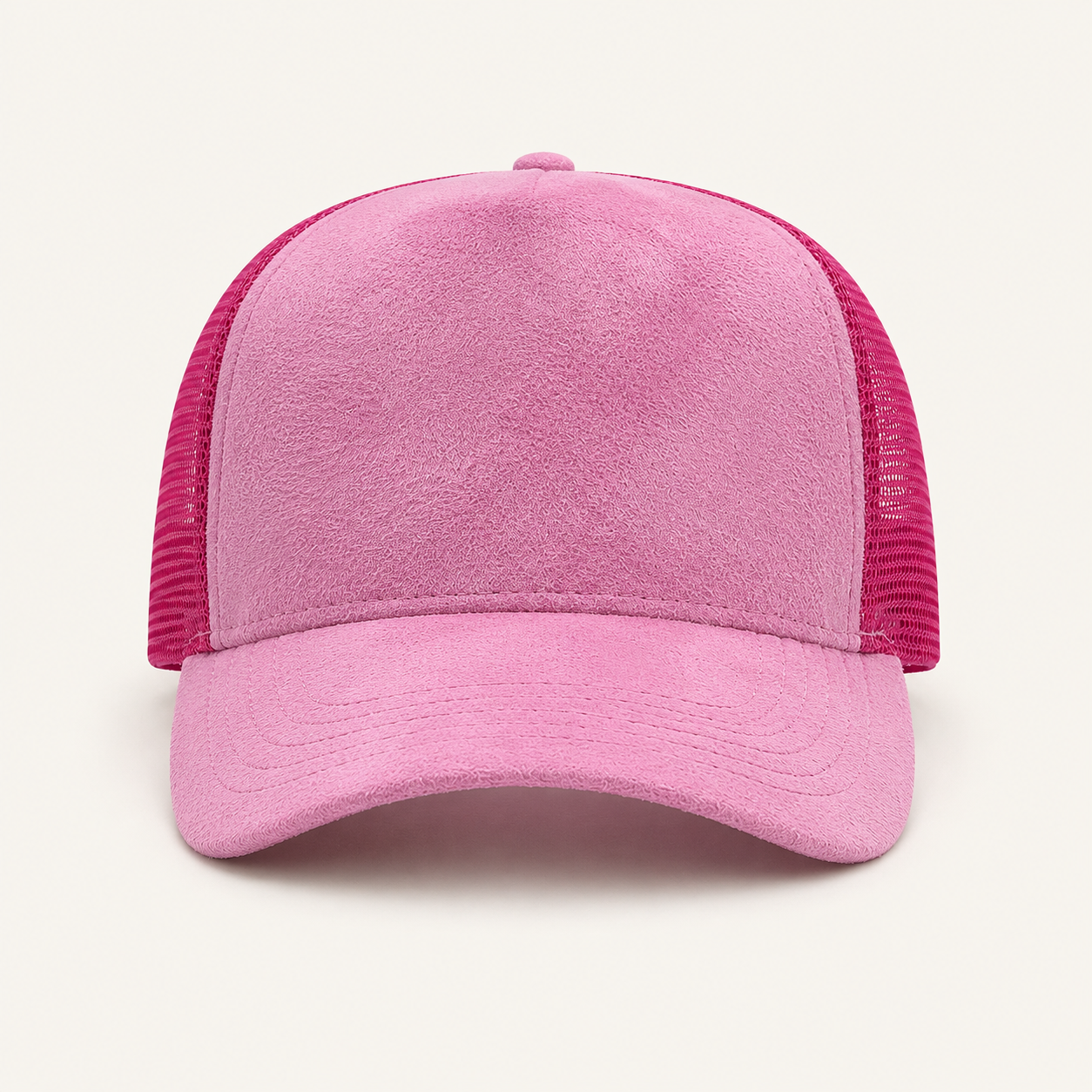 Red Suede Trucker Cap