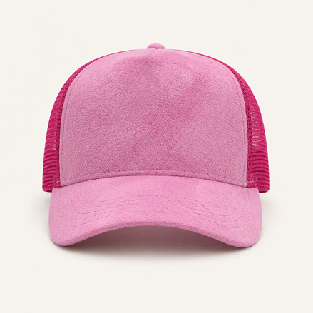 Red Suede Trucker Cap