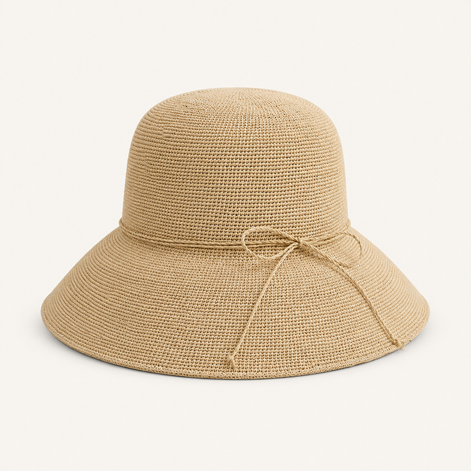 Bowknot Straw Cloche Hats
