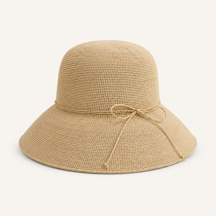 Bowknot Straw Cloche Hats
