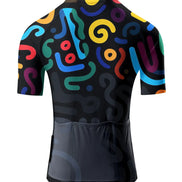 Unisex Colorful Abstract Doodle Cycling Jersey