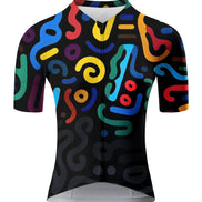 Unisex Colorful Abstract Doodle Cycling Jersey