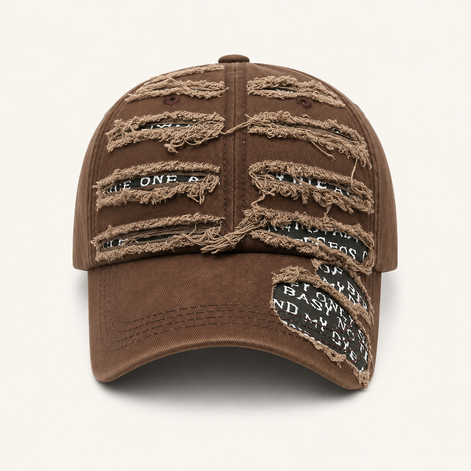 Distressed Khaki Baseball Cap