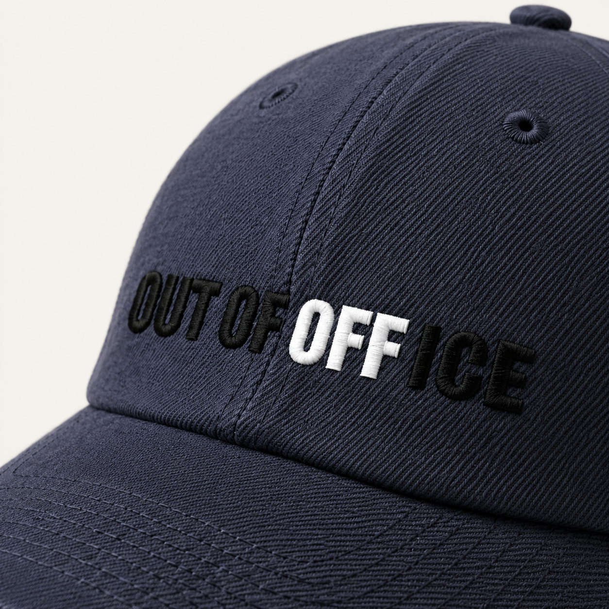 Typography Embroidered Baseball Caps