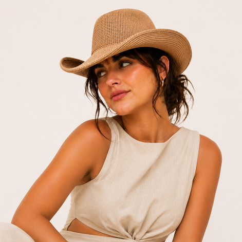 Raffia Cowboy Sun Hat