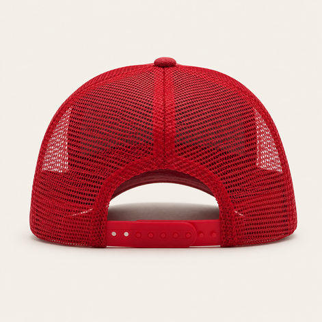 Red Suede Trucker Cap