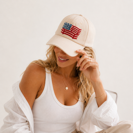 Palm Flag Curve Cap